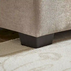 Canapé d'angle en L avec pouf, 208 cm
