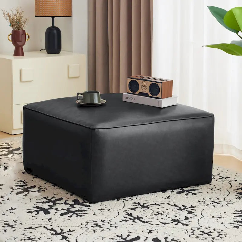 Ottoman carré avec rembourrage en mousse