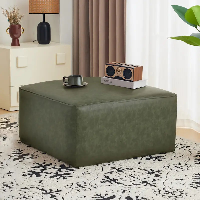 Ottoman carré avec rembourrage en mousse
