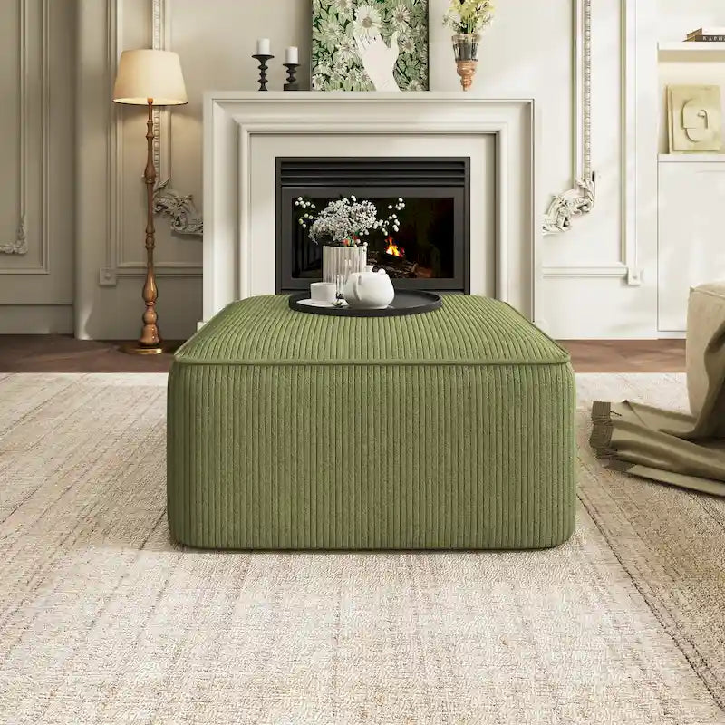 Ottoman carré avec rembourrage en mousse