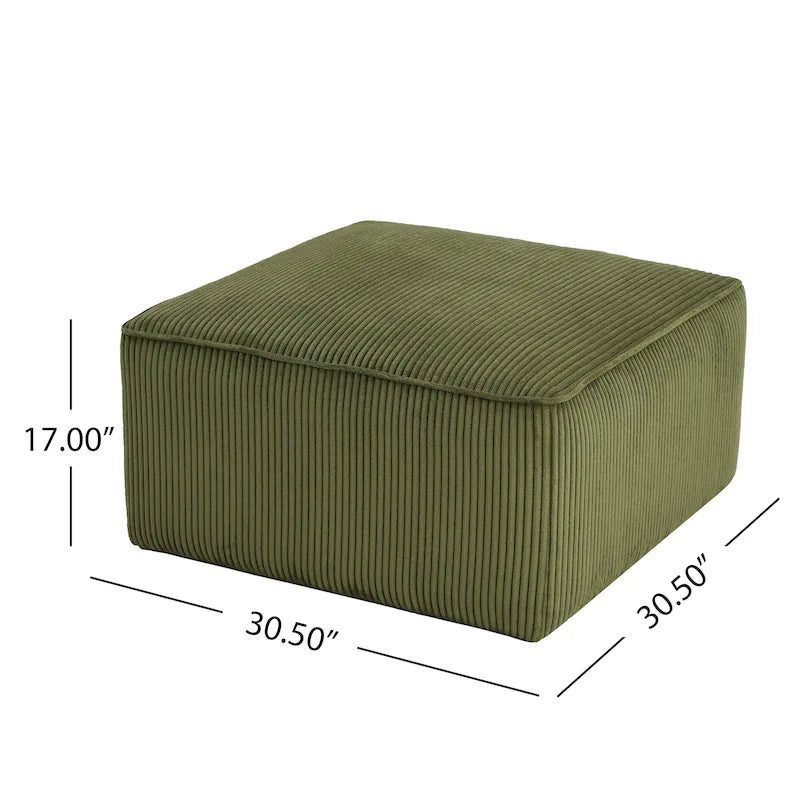 Ottoman carré avec rembourrage en mousse