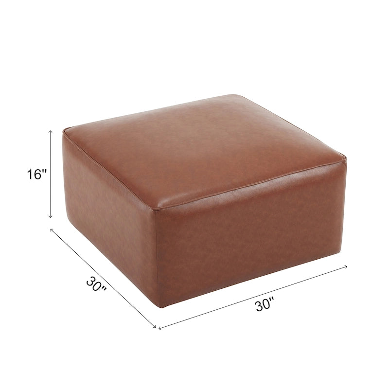 Ottoman carré avec rembourrage en mousse