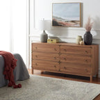 Commode 6 tiroirs avec poignées dorées
