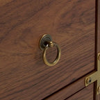 Commode 6 tiroirs avec poignées dorées