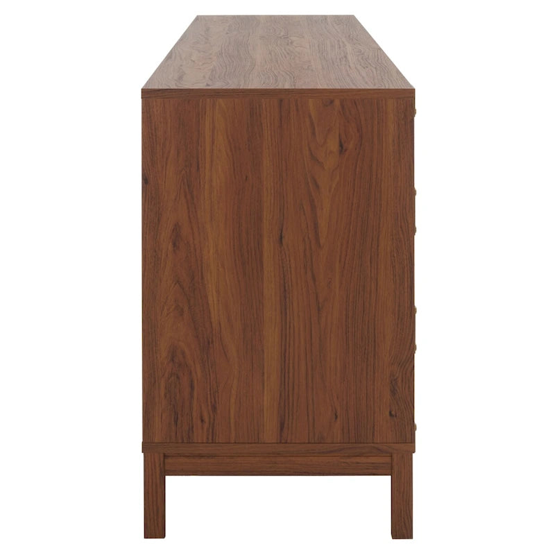 Commode 6 tiroirs avec poignées dorées